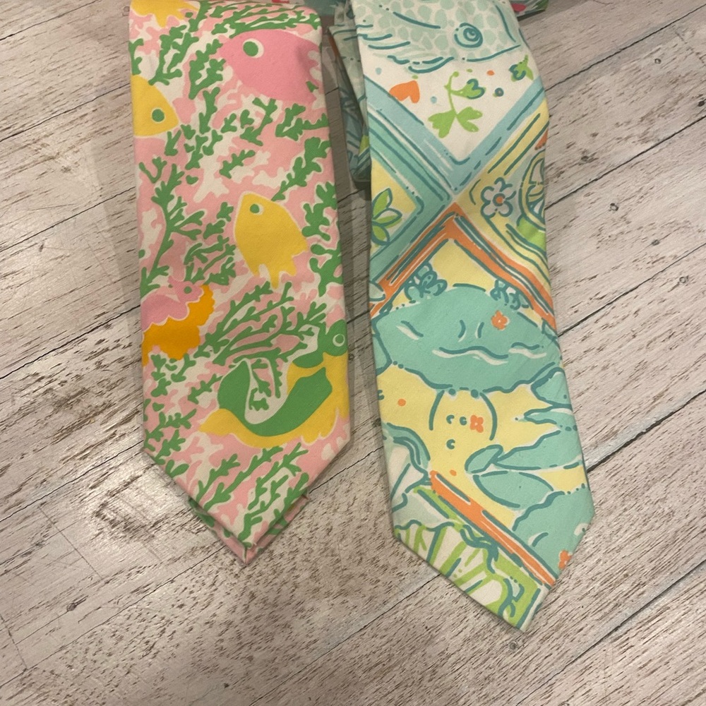 Lilly Pulitzer UNISEX SPRING floral print ties handmade via palm beach ATTIRE - Picture 7 of 16